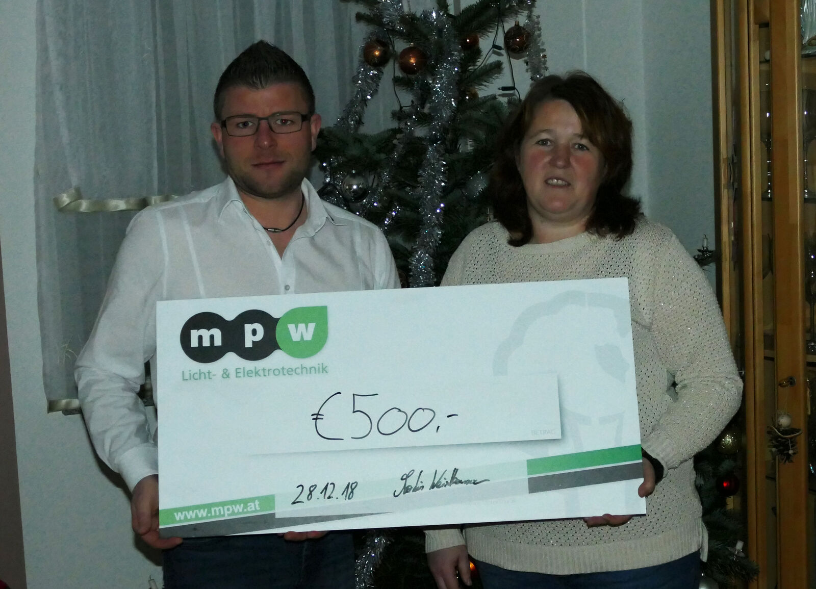 Nel Natale 2018 una famiglia di Gramastetten è stata sostenuta finanziariamente con una donazione di 500 €